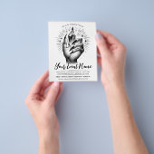 長い黒い爪のクリスタルエネルギーマジック ヴィンテージ チラシ (手)