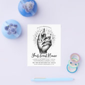 長い黒い爪のクリスタルエネルギーマジック ヴィンテージ チラシ (シングル)