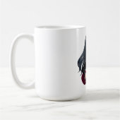 長い黒髪のエモ系女子 コーヒーマグカップ (左)