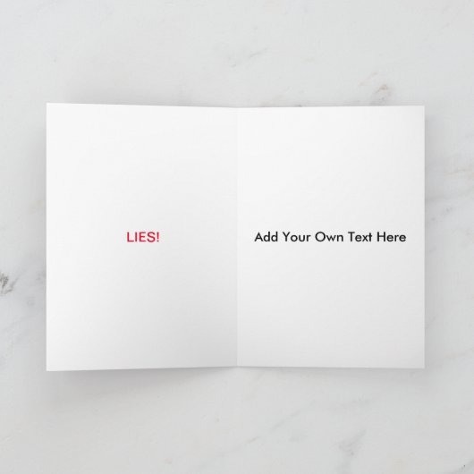 長い鼻の代替の事実は決して挨拶を嘘をつかない カード (内部)