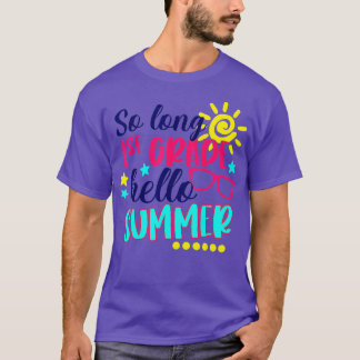 長い1年生ハロープール学校の最後の日 Tシャツ