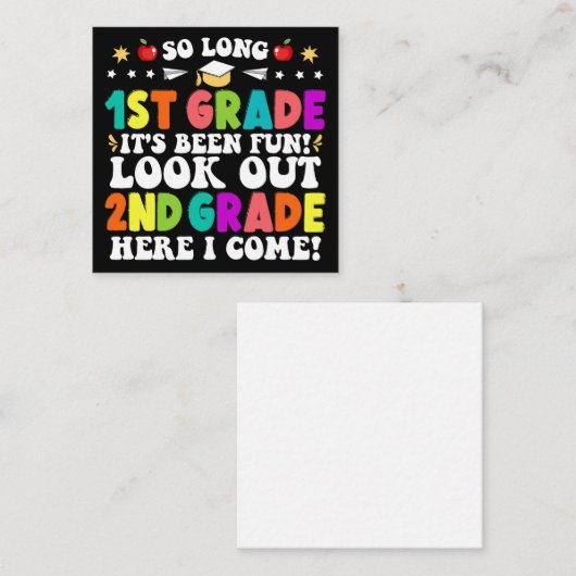 長い1年生2年生のおもしろいだ エンクロージャーカード (正面/裏面)