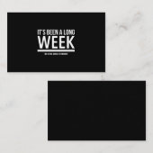 長い1週間の月曜日に、白いおもしろい引用文が来た。 名刺 (正面/裏面)