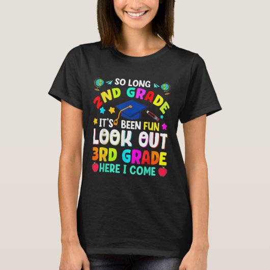 長い2年生の卒業生先生の子供 Tシャツ (正面)