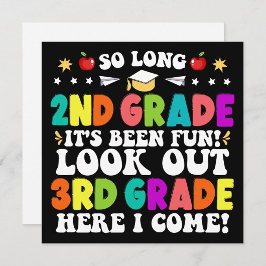 長い2年生3年生の卒業式を見る 案内状 (正面/裏面)