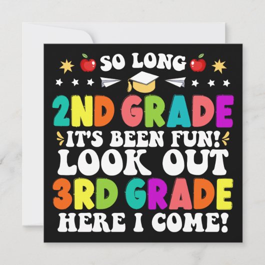 長い2年生3年生の卒業式を見る 案内状 (正面)