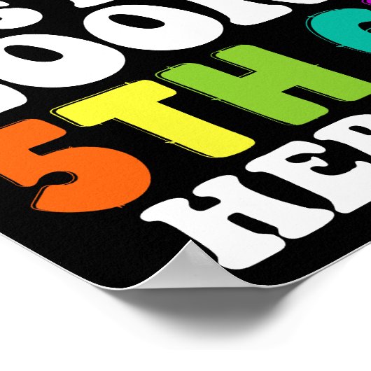 長い4年生ここで5年生を見る来 ポスター (角)