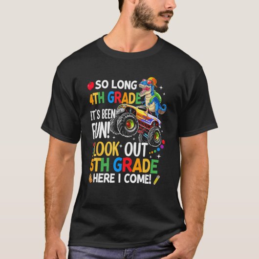 長い4年生ここで5年生を見る来F Tシャツ (正面)