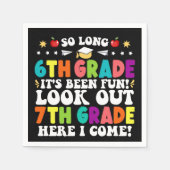 長い6年生ここで7年生を見る私来 スタンダードカクテルナプキン (正面)