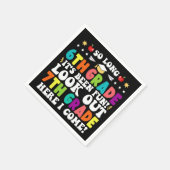 長い6年生ここで7年生を見る私来 スタンダードカクテルナプキン (角)