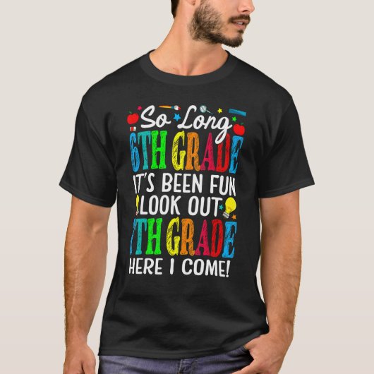 長い6年生7年生のおもしろいだ Tシャツ (正面)