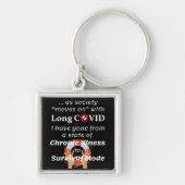 長いCOVID – 生存モードへの慢性疾患 キーホルダー (正面)