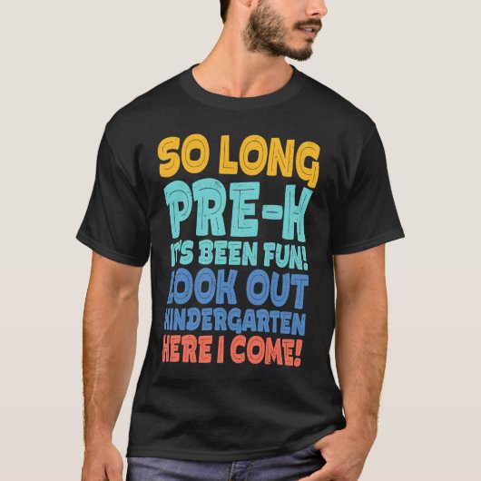 長いK前におもしろい卒業 Tシャツ (正面)