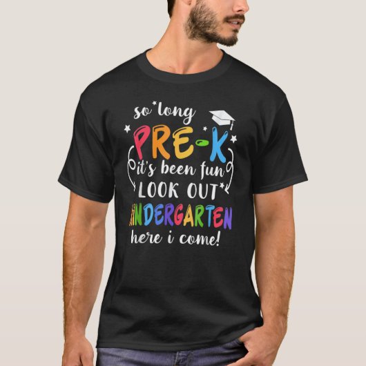 長いK前幼稚園ここに卒業来した Tシャツ (正面)