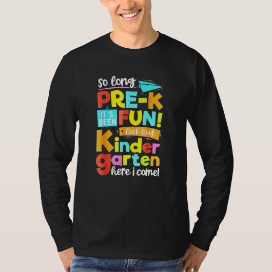 長いK前幼稚園ここに卒業来した Tシャツ (正面)