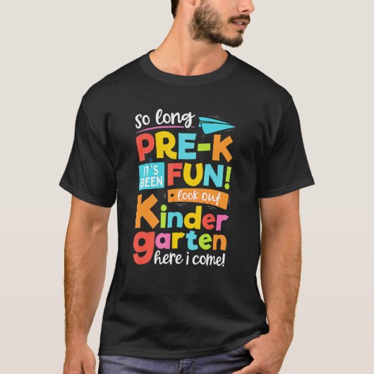 長いK前幼稚園ここに卒業来した Tシャツ (正面)