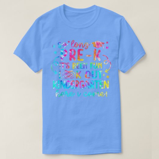 長いK前幼稚園ここに卒業来した Tシャツ (デザイン正面)