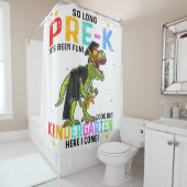 長いK前幼稚園ここに私は恐竜来Gr シャワーカーテン (インサイチュ)