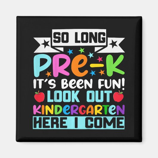 長いK前幼稚園ここ最終日 マグネット (正面)