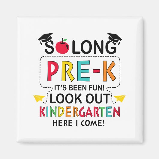 長いK前幼稚園ここ最終日 マグネット (正面)