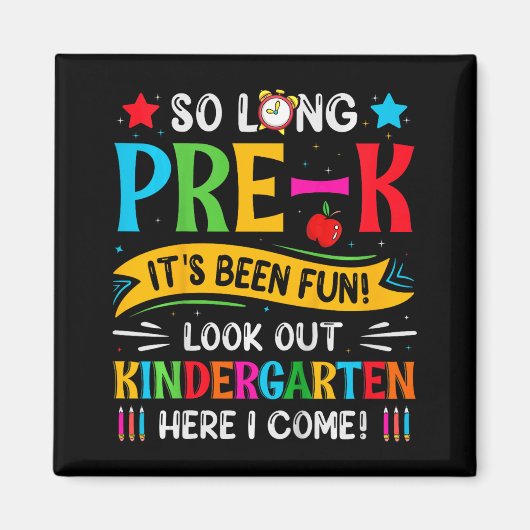 長いK前幼稚園ここ最終日 マグネット (正面)