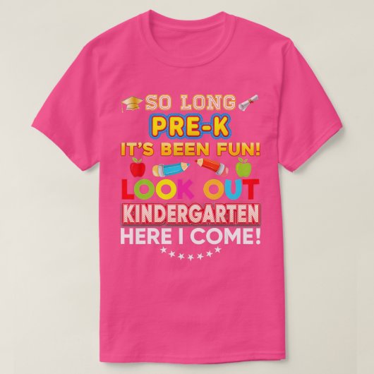 長いPreK幼稚園を見て私はラス来 Tシャツ (デザイン正面)