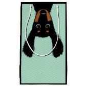 長おもしろい毛ダッシュント子犬 スモールペーパーバッグ (正面)