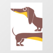 長おもしろい犬の親のかわいいダシュント ウィンドウサイン (シート)
