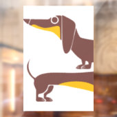長おもしろい犬の親のかわいいダシュント ウィンドウサイン (シート2)