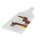 長おもしろい犬の親のかわいいダシュント カッティングボード (角)