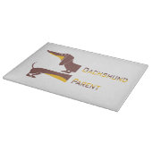 長おもしろい犬の親のかわいいダシュント カッティングボード (角)