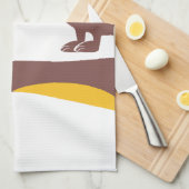 長おもしろい犬の親のかわいいダシュント キッチンタオル (四つ折り)