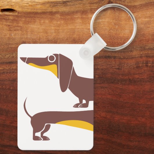 長おもしろい犬の親のかわいいダシュント キーホルダー (裏面)