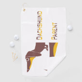 長おもしろい犬の親のかわいいダシュント ゴルフタオル (インサイチュ)