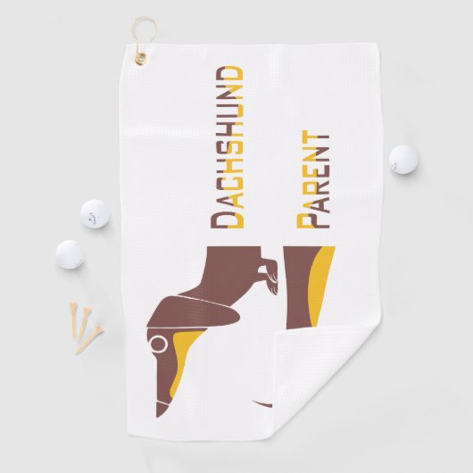 長おもしろい犬の親のかわいいダシュント ゴルフタオル (インサイチュ)