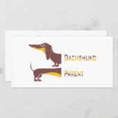 長おもしろい犬の親のかわいいダシュント サンキューカード (正面/裏面)