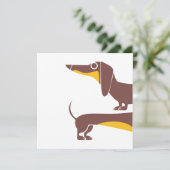 長おもしろい犬の親のかわいいダシュント シーズンカード (スタンド正面)