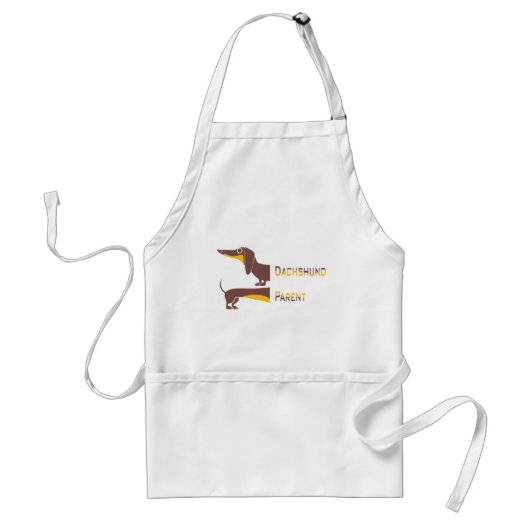 長おもしろい犬の親のかわいいダシュント スタンダードエプロン (正面)