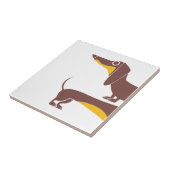 長おもしろい犬の親のかわいいダシュント タイル (側面)