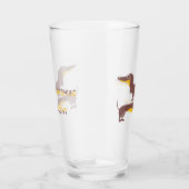 長おもしろい犬の親のかわいいダシュント タンブラーグラス (右)