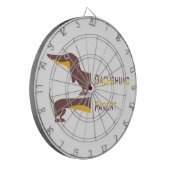 長おもしろい犬の親のかわいいダシュント ダーツボード (正面左)