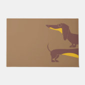 長おもしろい犬の親のかわいいダシュント ドアマット (正面)