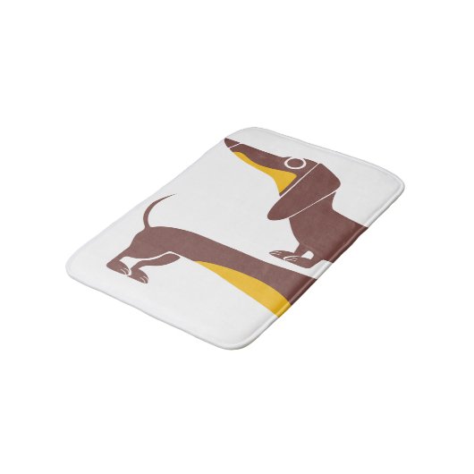 長おもしろい犬の親のかわいいダシュント バスマット (アングル)