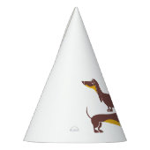 長おもしろい犬の親のかわいいダシュント パーティーハット (左)