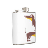 長おもしろい犬の親のかわいいダシュント フラスク (右)