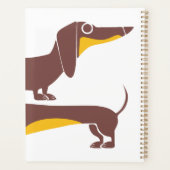 長おもしろい犬の親のかわいいダシュント プランナー手帳 (裏面)