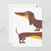 長おもしろい犬の親のかわいいダシュント ポストカード (正面/裏面)