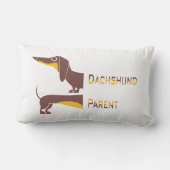 長おもしろい犬の親のかわいいダシュント ランバークッション (裏面)