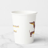 長おもしろい犬の親のかわいいダシュント 紙コップ (右)