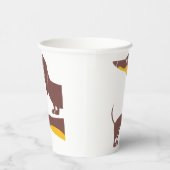 長おもしろい犬の親のかわいいダシュント 紙コップ (右)